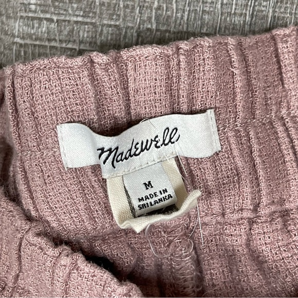 Madewell Breezewoven Pull-On High-Rise Straight Pants linen blend Size M - Picture 4 of 7
